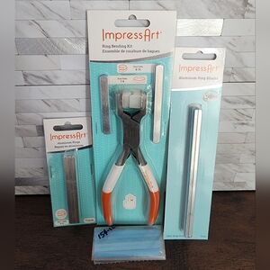 Impress Art Ring Bending Kit with pliers and ring blanks